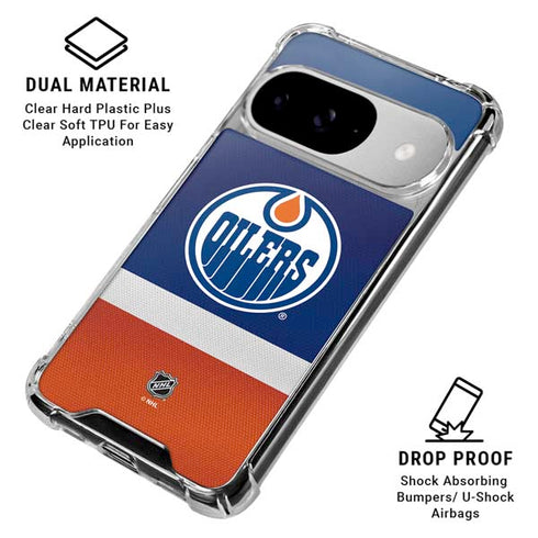 NHL Edmonton Oilers Jersey Google Pixel 10 Clear Case